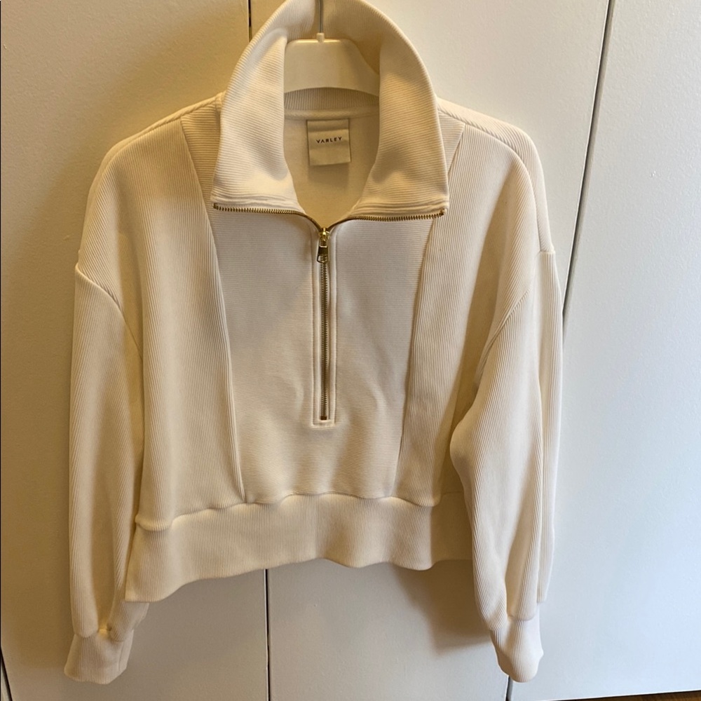 Varley white Quarter-Zip Pullover